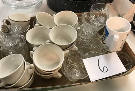 Flat of Misc. Kitchen Cups