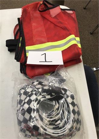 Checkered Hats & Hi Vis Vests