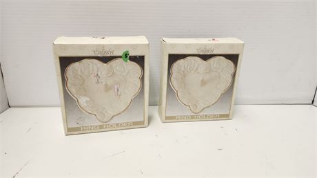 2 New In The Box Crown Accents Ring Holders