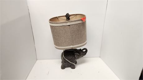 Elephant  Lamp With Shade. Very Nice Condition