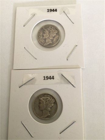 2 - 1944 Mercury Dimes