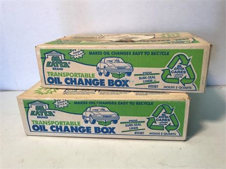 2 Transportable Oil Change Boxes