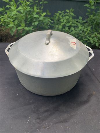 Vintage Super Maid Silver Aluminum Metal Dutch Oven