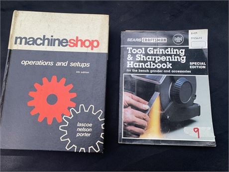 Machine Shop Book Lot Of 2 Tool Sharpening and Grinding Operations Setup