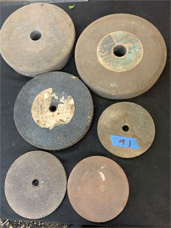 Grinding Wheel Lot of 6 Various Size and Thickness