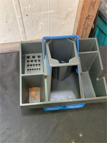 Vintage AkroMils Drill-Mate Tool Caddy Storage Organizer With 2 Drawers Handle