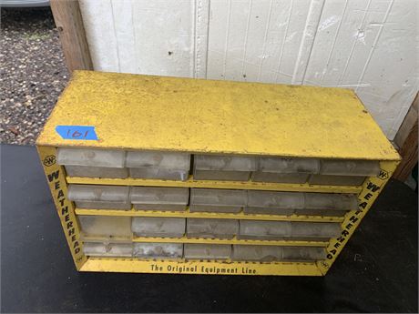 Vintage Weatherhead 20 Drawer Metal And Plastic Parts Storage Cabinet