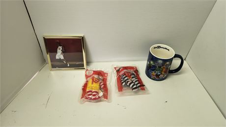 Lebron James Picture & Disney World Mug & Vintage  McDonalds Toys