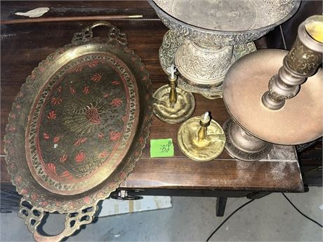 Serving Tray, Candlesticks