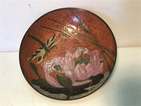 Painted Brass Bowl