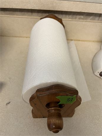 Wood Paper Towel Holder