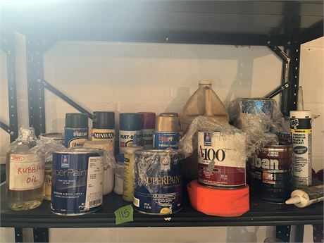 Shelf Lot, Paint Supplies