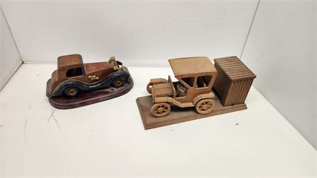 2 Vintage Cars. One Is A Music Box. Tested And Works