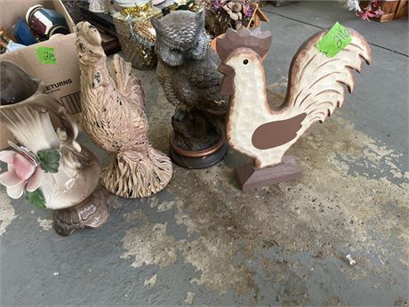 Decor Lot, Rooster, Owl