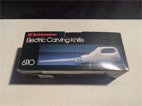Electric Carving Knife By Toastmaster Model 6110 In Original Box With Directions