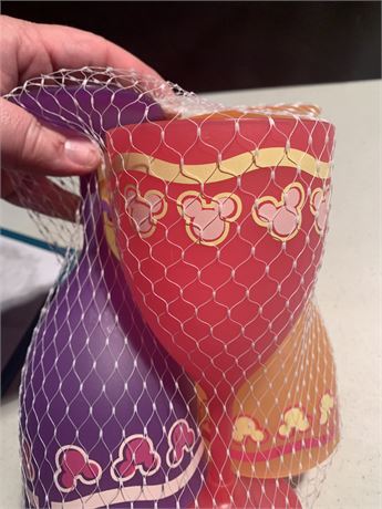 Disney Goblets In A Bag Set Of 4 Colorful Summer Goblets With Mickey Ears