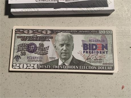 Joe Biden Political Money Bucks 2020 Election Dollars Collectible Novelty Bills