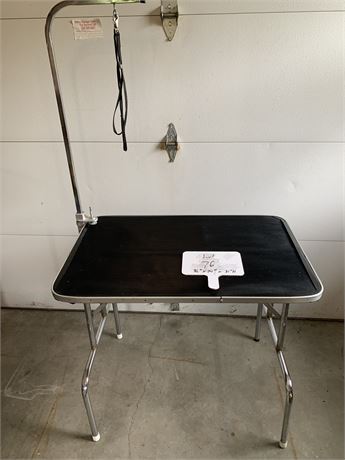 Pet Dog Grooming Table Fold Up Collapsable With Hook And Grooming Loop