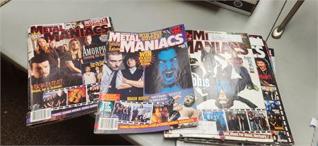 Lot of heavy metal magazines