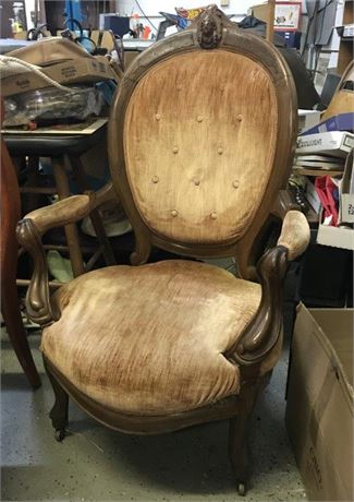 Vintage Wood Carving Chair