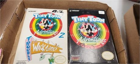 Nintendo Tiny Tunes Adventures & Tiny tunes Adventures 2 Video Games. NOT TESTED