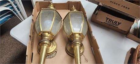 2 Vintage Large Wall Lights