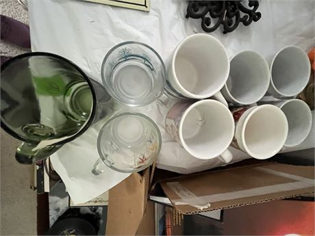 Glass and Coffee Mug Lot