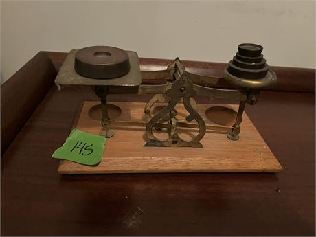 Vintage Postal Scale with Weights