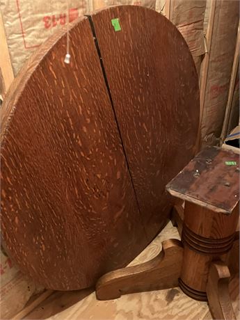 Antique Table Top and Base