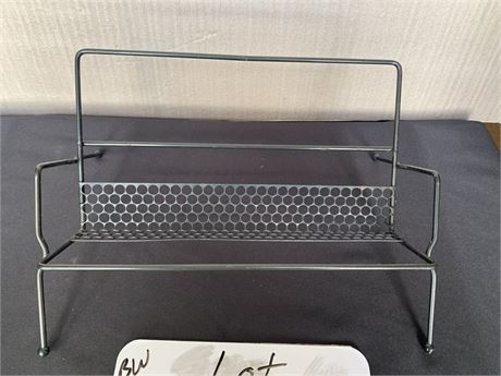 Vintage MCM Gray/Black Small Wire Book Stand