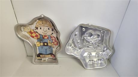 SpongeBob and Bob the builder cake pans