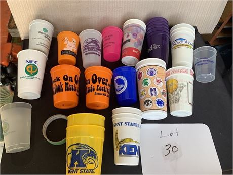 Collectible Plastic Cup Lot Kent State NEC