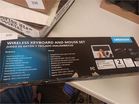 Wireless keyboard and mouse
