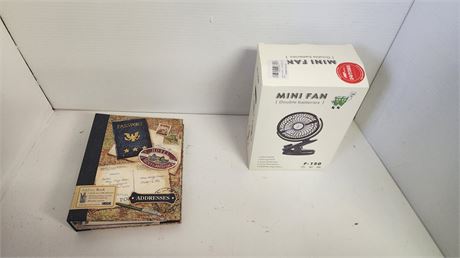 Mini Fan and address book