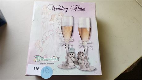 Dreamsicle Bridal Collection Wedding Flutes.