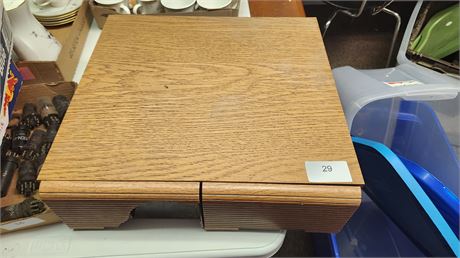Vintage VHS Tapes & Wood Tape Holder