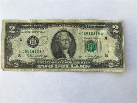 $2 Dollar Bill