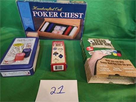 Lot of Poker items