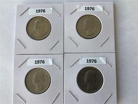 4 - 1976 Bicentennial Quarters