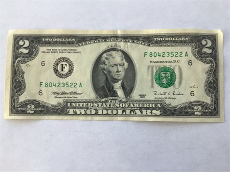 $2 Dollar Bill
