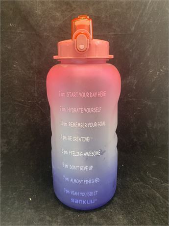 SANKUU Water Bottle Red White And Blue Patriotic 104 oz 3200 ml