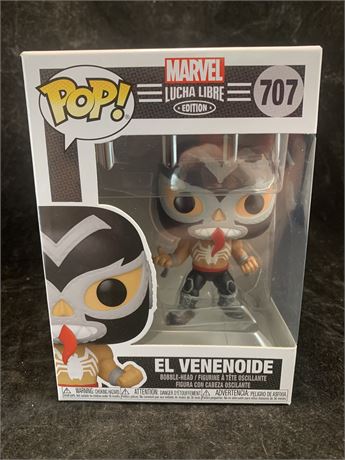 Funko Pop 707 Marvel Lucha Libre Edition El Venenoide Figure Collectible Toy NEW