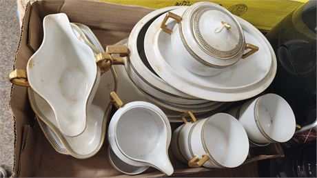 2 Flats Of Vintage Plates & Glassware