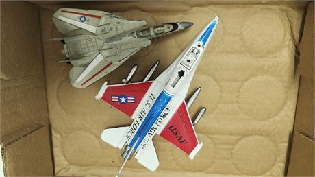 2 Toy Metal Airplanes