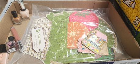 Vintage Coasters & Fingernail Polish
