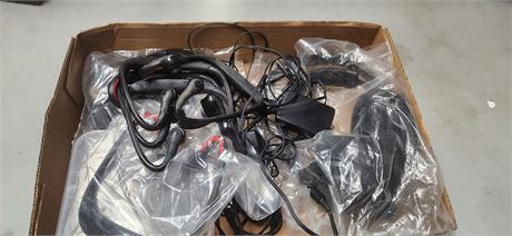 lot of used headphones