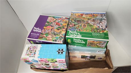 Lot Of 7 Puzzles. Used In Good Condition