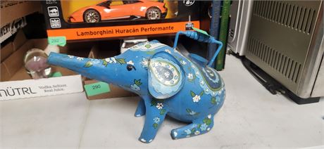 Unique Painted Metal Elephant Watering Can.