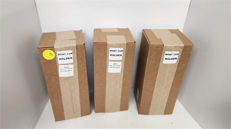 Lot Of 3 Boat Cup Holders. NEW IN BOX. Opened One For Pictures Only.