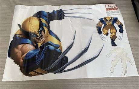 Marvel Comics Cartoon Wolverine With Claws Vinyl Decal Set of 2